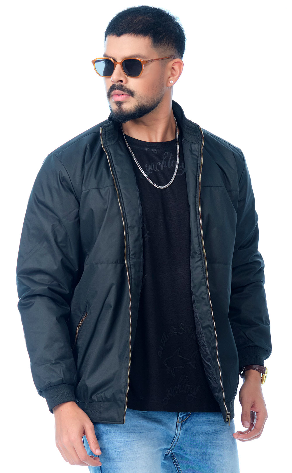 Men’s Classic Black Winter Jacket – Lightweight & Warm | PURPLE