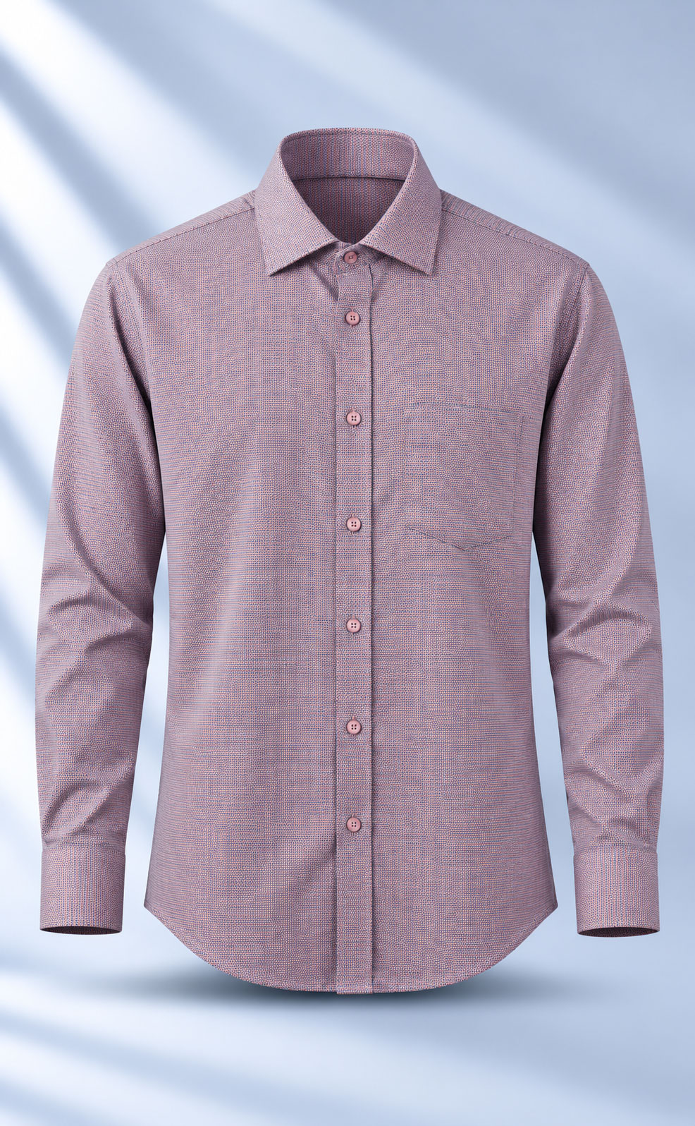 Maroon and white Formal Shirt