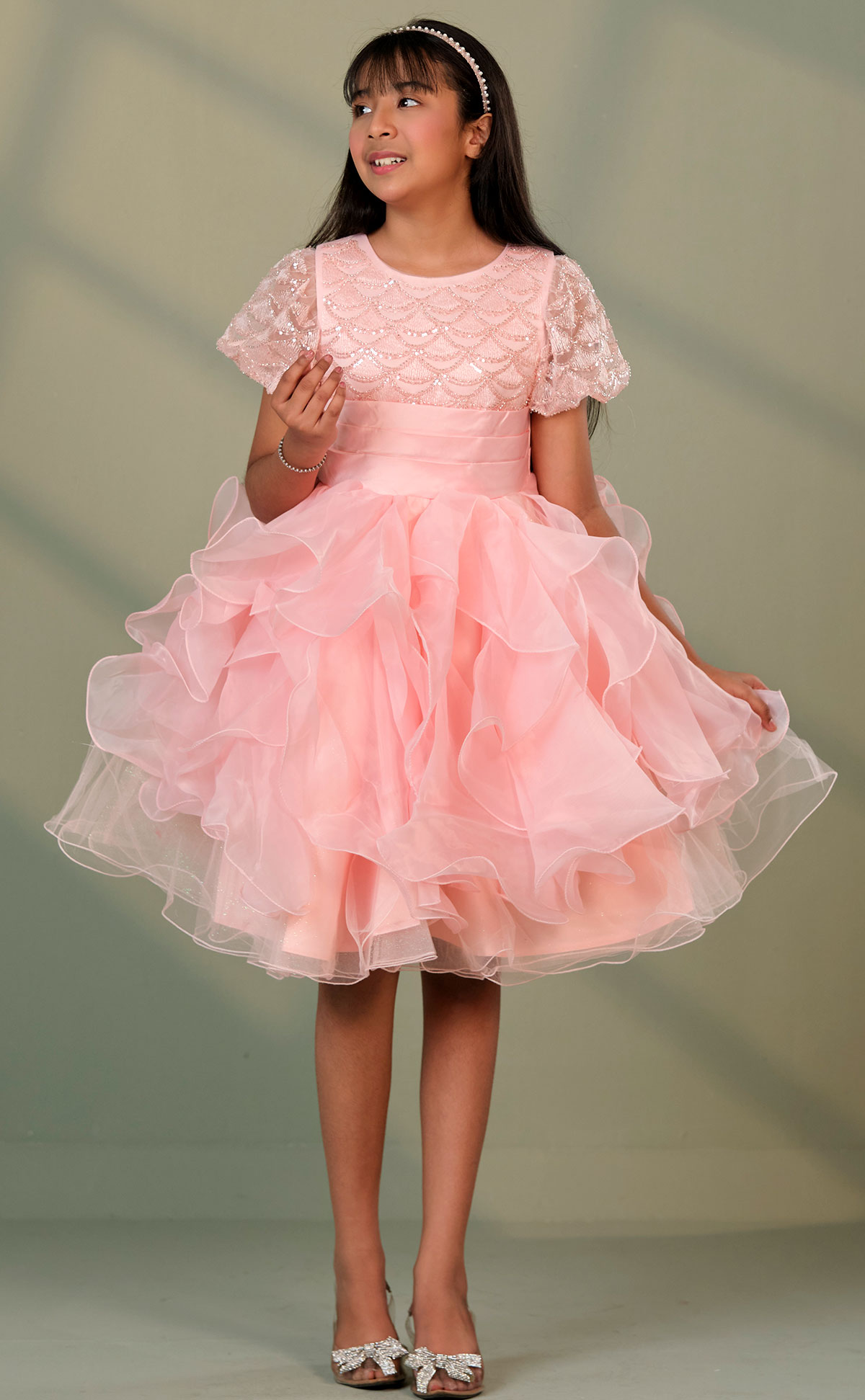 Purple Branded Party Frock