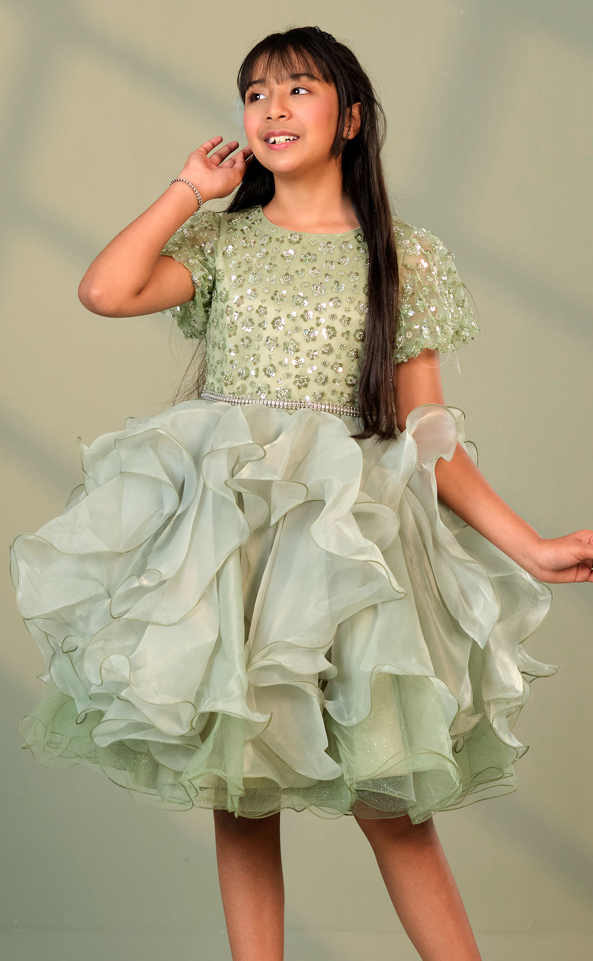 Purple Branded Party Frock