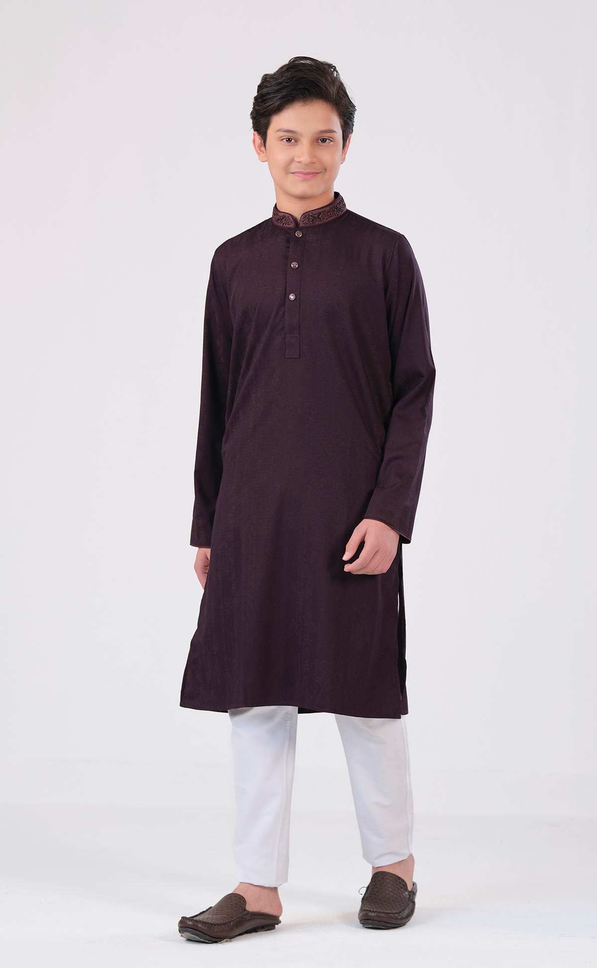 Purple Boys Panjabi Dark Coffee