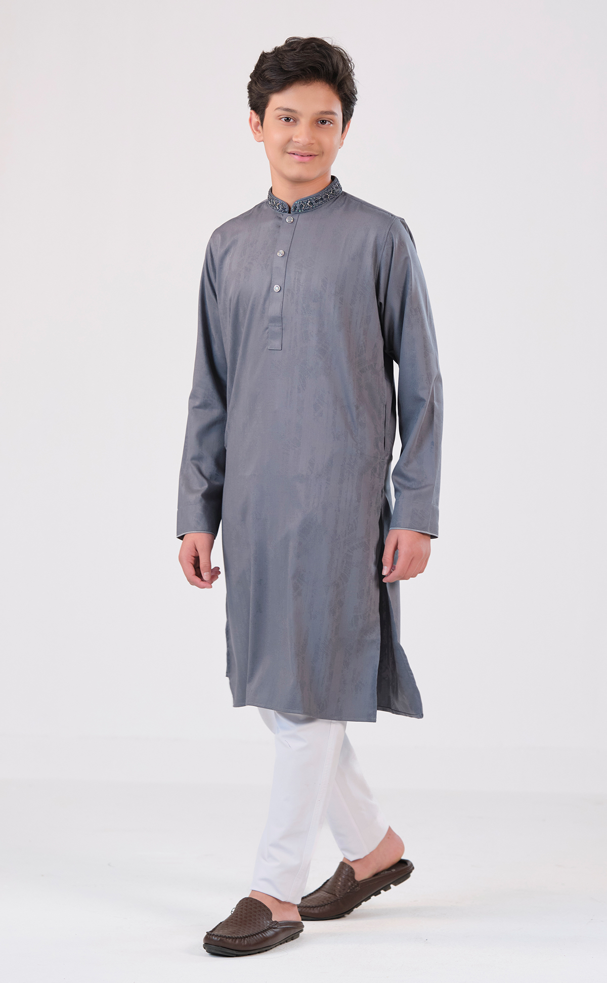 Purple Boys Panjabi Dark Ash